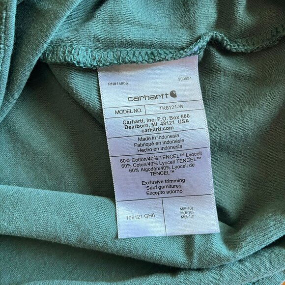 Carhartt green loose fit long-sleeve tee M 8-10 - Picture 4 of 6